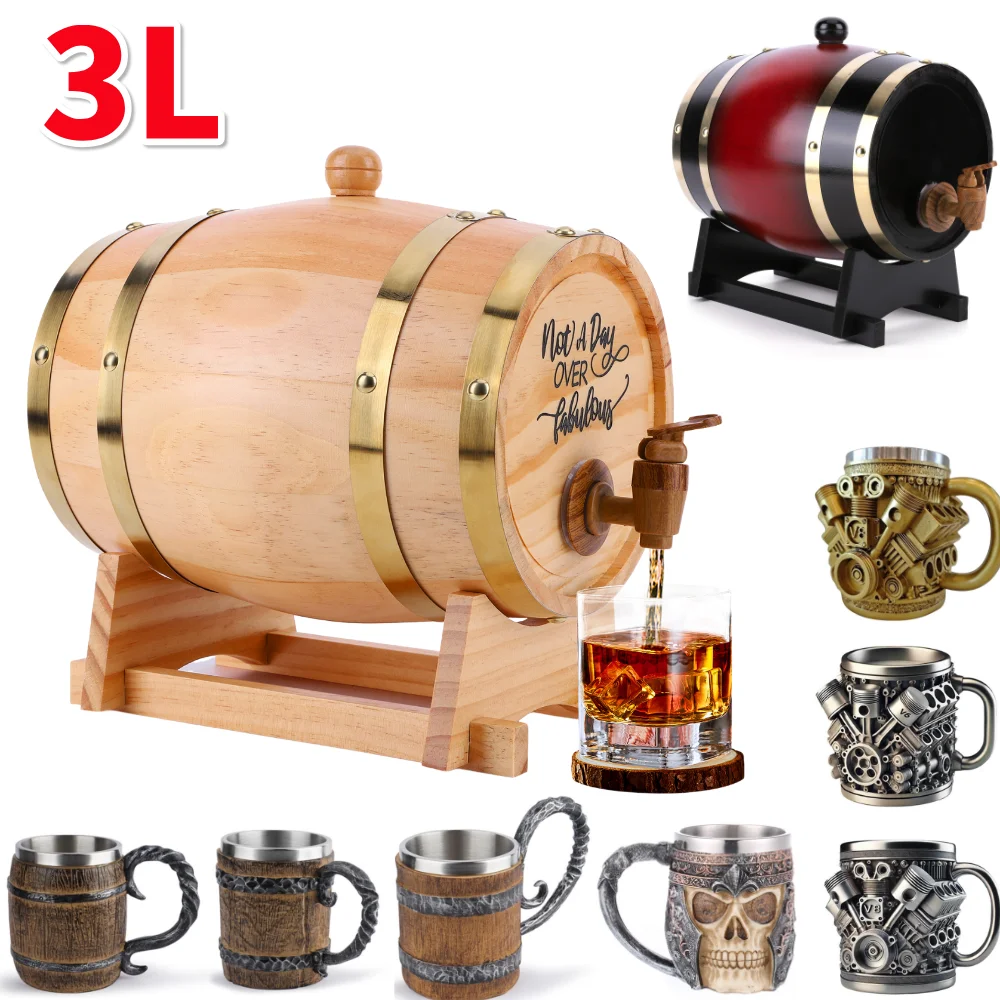 Wine Beer Whiskey - Baril de whisky en bois de