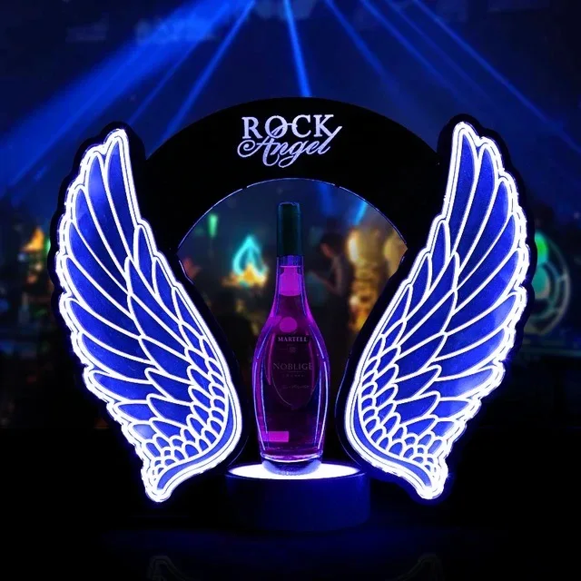 Wine Beer And - Présentoir Lumineux LED Rechargeable en Forme