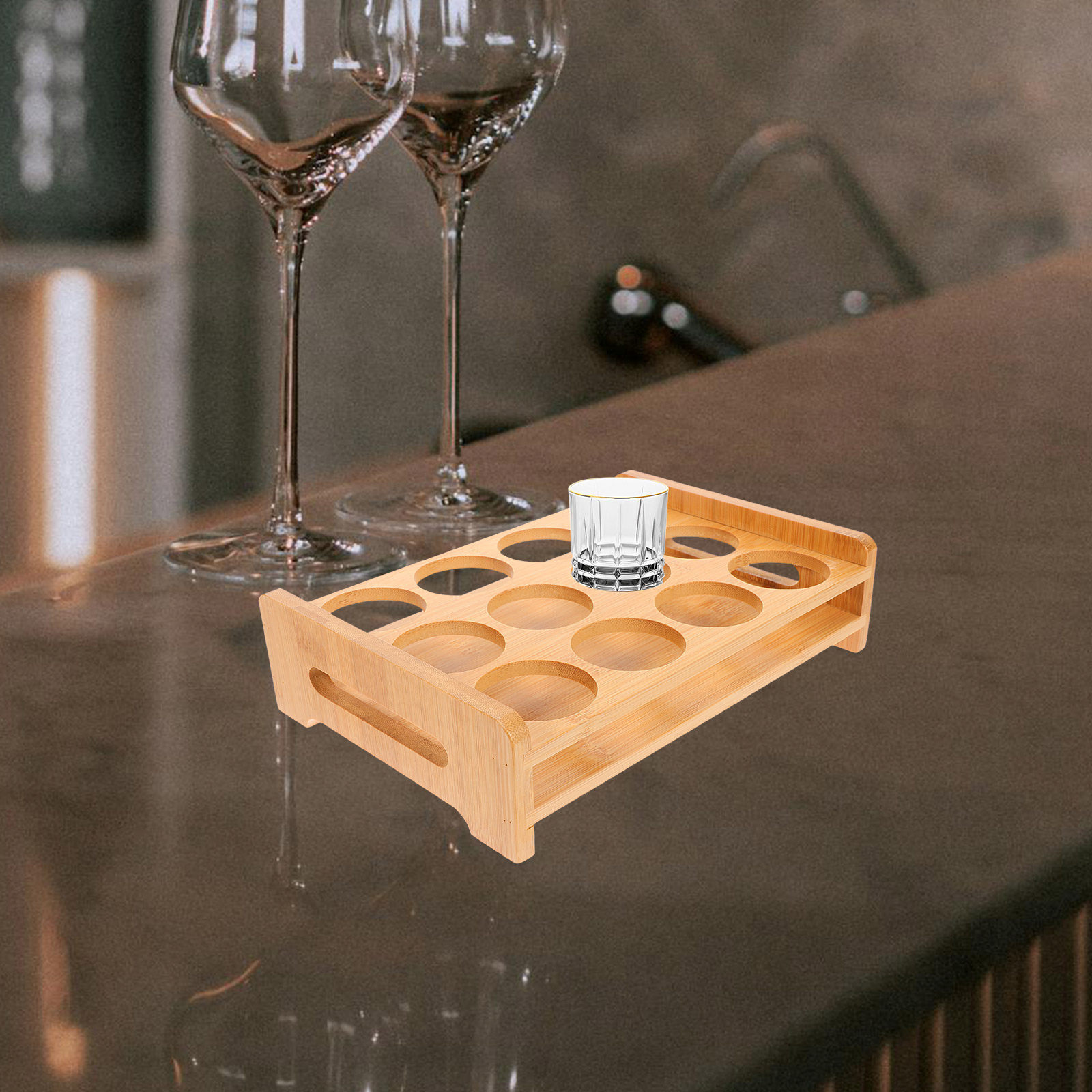 Wine Beer Whiskey - Support de Présentation Polyvalent pour Verres