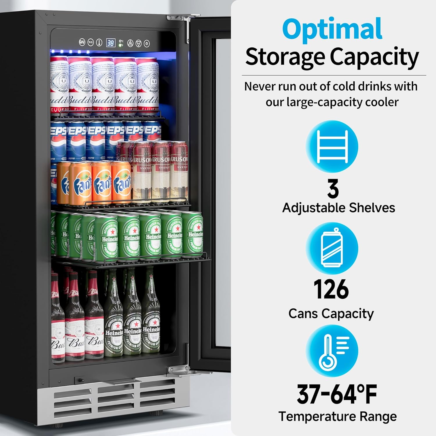 Wine And Beer Undercounter Fridge - Réfrigérateur à boissons sous comptoir de