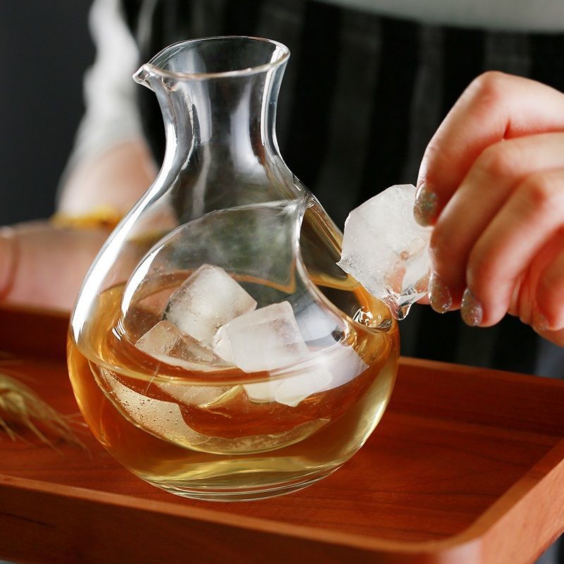 Wine Beer Whiskey - Carafe en verre cristallin sans plomb,