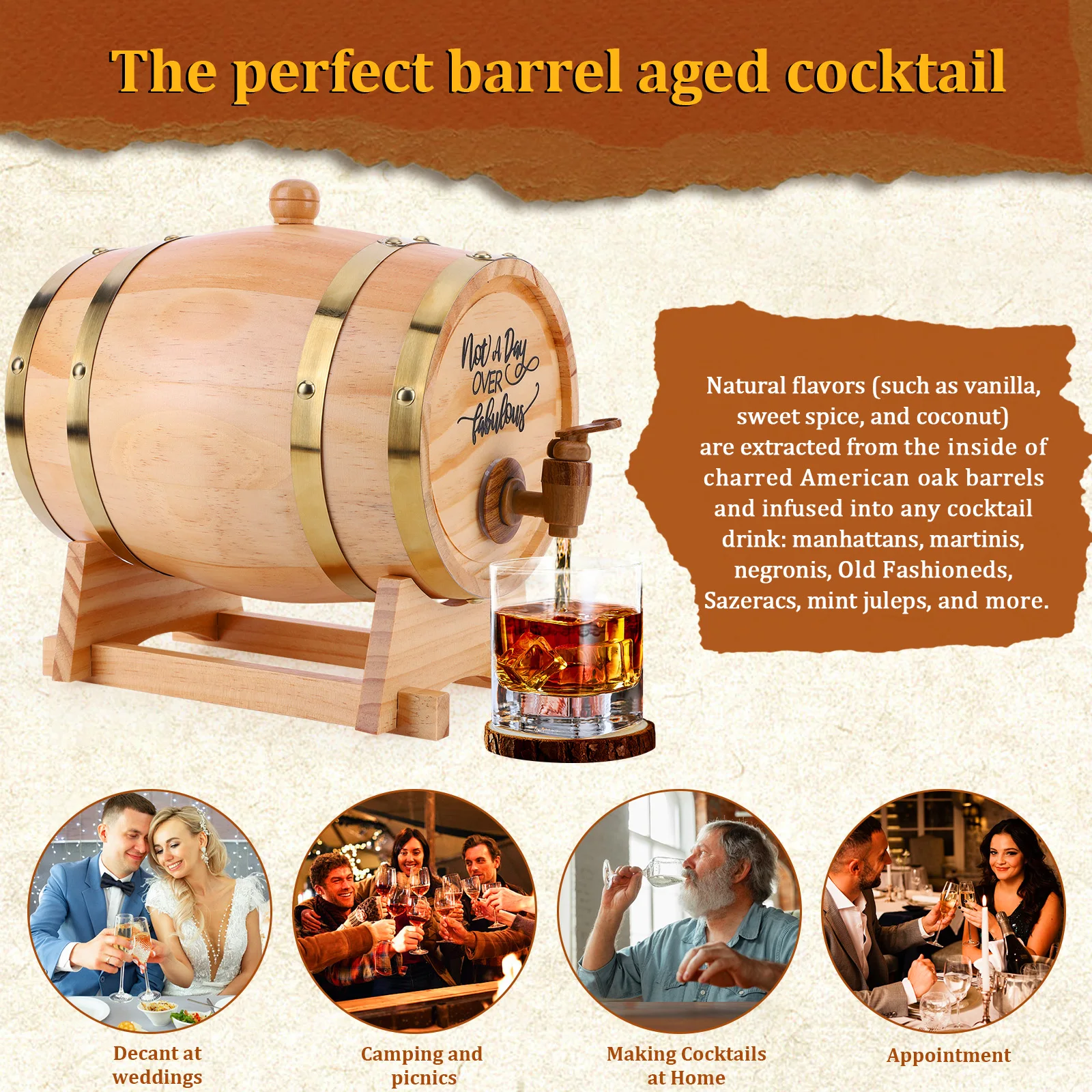 Baril de whisky en bois de 3L  - Wine Beer Whiskey avis et prix