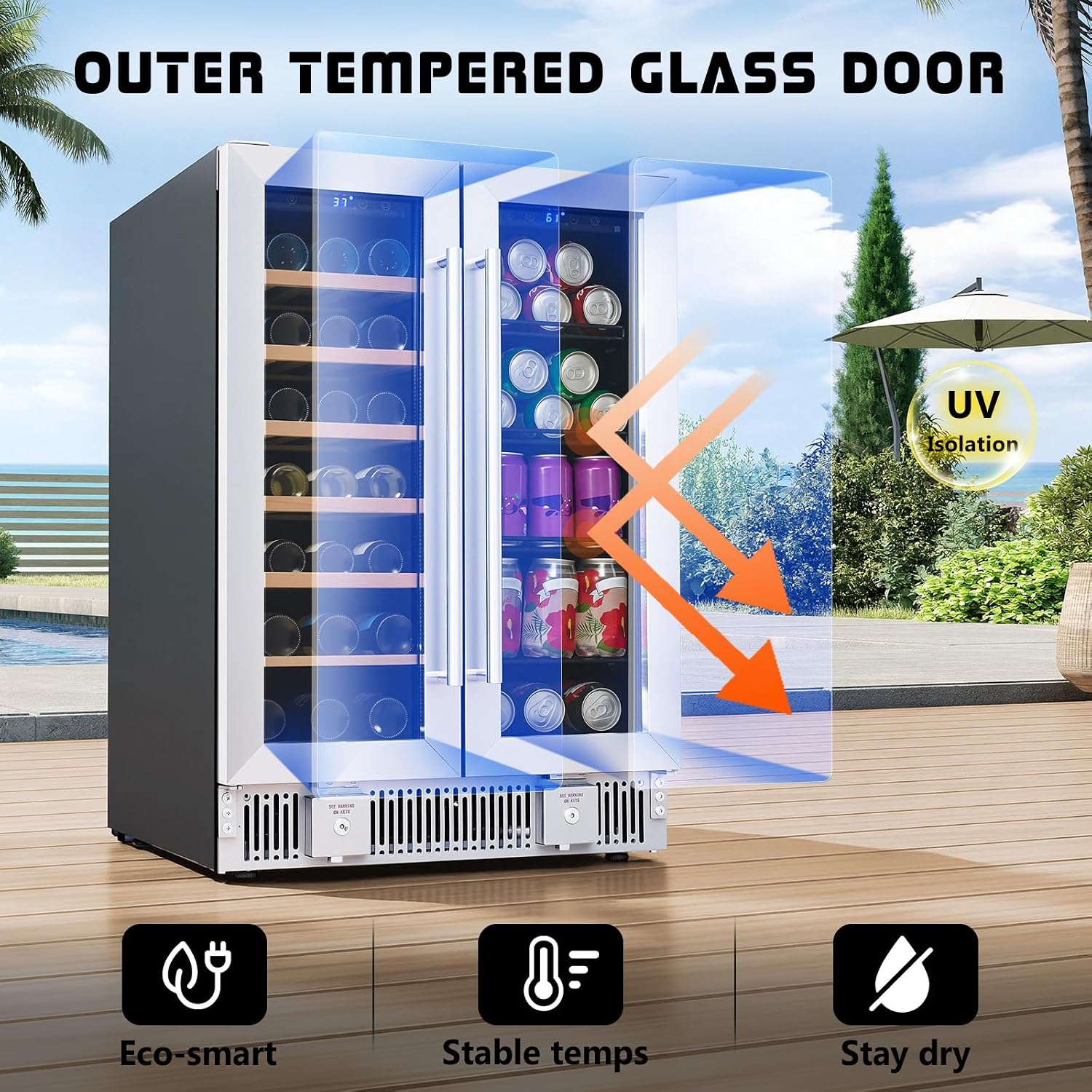 Réfrigérateur à boissons, réfr - Wine And Beer Undercounter Fridge avis et prix